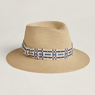 【HERMES】コットン/シルクの素敵なリボン☆Izia H Kilt ハット izia-h-kilt-hat--251062N UN-